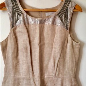 ANN TAYLOR SEQUIN NECKLINE DRESS